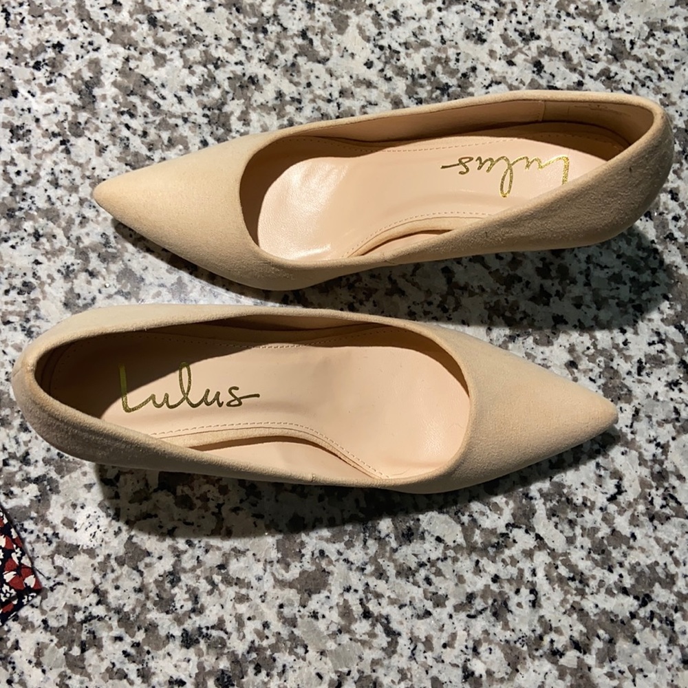 Cassidie Nude Suede Pumps by Lulus
